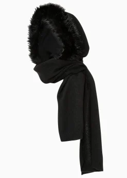 bonprix Schals & Tücher|Schuhe & Accessoires In Spezialgrößen·Tücher & Ponchos|Kapuzenschal schwarz