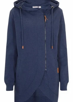 bonprix Sweat|Bekleidung·Blusen & Tuniken|Kapuzen-Sweatjacke dunkelblau meliert