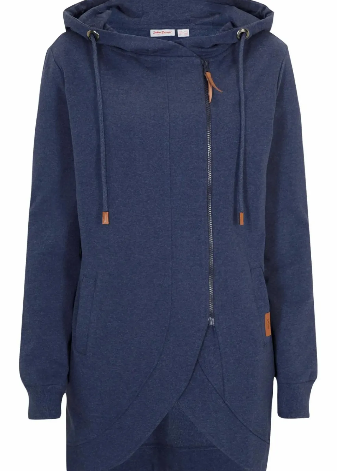 bonprix Sweat|Bekleidung·Blusen & Tuniken|Kapuzen-Sweatjacke dunkelblau meliert