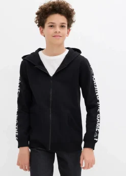 bonprix Jungen 9-16 Jahre·Bademode|Jungen 9-16 Jahre·Jacken & Outdoor|Kapuzen-Sweatjacke aus Bio-Baumwolle schwarz