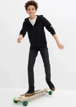 bonprix Jungen 9-16 Jahre·Bademode|Jungen 9-16 Jahre·Jacken & Outdoor|Kapuzen-Sweatjacke aus Bio-Baumwolle schwarz