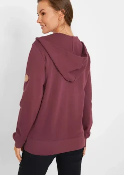 bonprix Sweat|Bekleidung·Blusen & Tuniken|Kapuzen-Sweatjacke aus reiner Baumwolle ahornrot