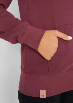 bonprix Sweat|Bekleidung·Blusen & Tuniken|Kapuzen-Sweatjacke aus reiner Baumwolle ahornrot