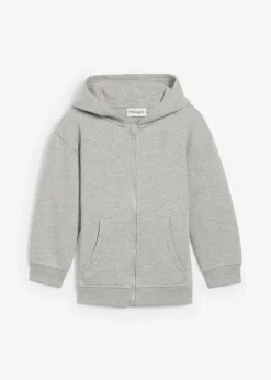 Kapuzen-Sweatjacke aus weichem Bio-Baumwoll-Mix|bonprix Discount