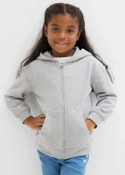 Kapuzen-Sweatjacke aus weichem Bio-Baumwoll-Mix|bonprix Discount