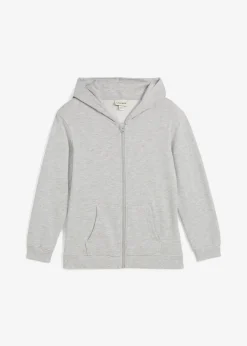 Kapuzen-Sweatjacke aus weichem Bio-Baumwoll-Mix|bonprix