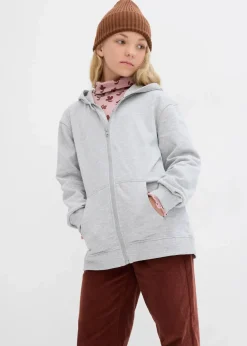 Kapuzen-Sweatjacke aus weichem Bio-Baumwoll-Mix|bonprix