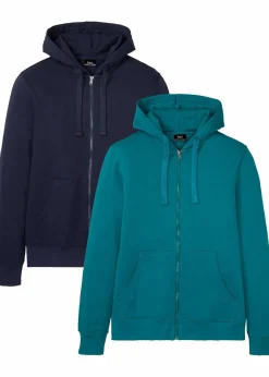 Kapuzen-Sweatjacke (2er Pack)|bonprix Clearance