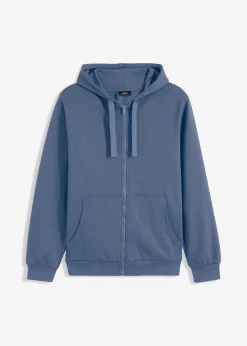 bonprix Sweat|Sportbekleidung|Kapuzen-Sweatjacke mit Reißverschluss indigo