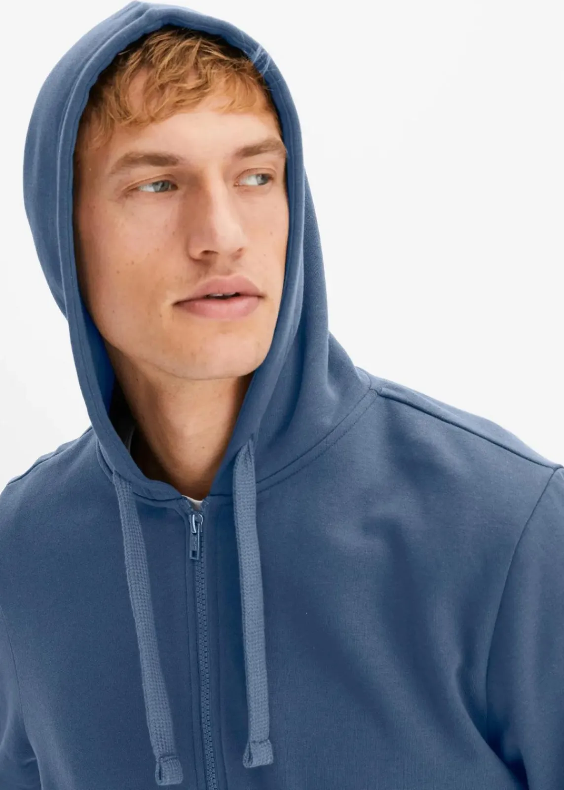 bonprix Sweat|Sportbekleidung|Kapuzen-Sweatjacke mit Reißverschluss indigo