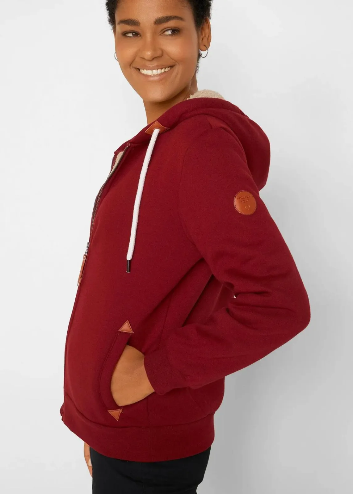 Kapuzen-Sweatjacke mit Teddyfutter|bonprix Best