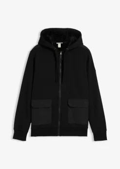 Kapuzen-Sweatjacke mit Teddyfutter|bonprix
