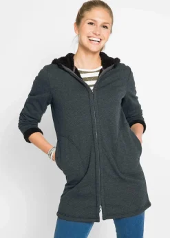 Kapuzen-Sweatjacke mit Teddyfell|bonprix Sale