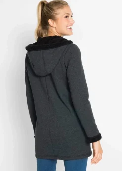 Kapuzen-Sweatjacke mit Teddyfell|bonprix Sale
