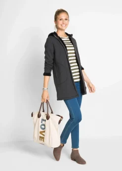 Kapuzen-Sweatjacke mit Teddyfell|bonprix Sale
