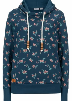 Kapuzensweatshirt mit Kordeln aus reiner Baumwolle|bonprix