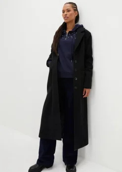 bonprix Nachhaltigere Materialien|Kapuzensweatshirt mit Reißverschluss aus reiner Baumwolle dunkelblau