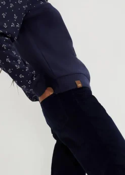 bonprix Nachhaltigere Materialien|Kapuzensweatshirt mit Reißverschluss aus reiner Baumwolle dunkelblau