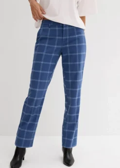 bonprix Bekleidung·Kleider|Nachhaltigere Materialien|Karierte Chinohose hellblau