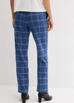 bonprix Bekleidung·Kleider|Nachhaltigere Materialien|Karierte Chinohose hellblau