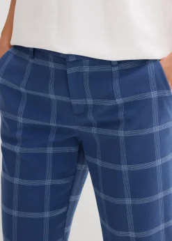 bonprix Bekleidung·Kleider|Nachhaltigere Materialien|Karierte Chinohose hellblau