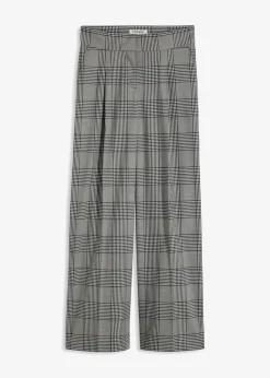 bonprix Bekleidung·Kleider|Zweiteiler & Sets|karierte Marlenehose grau kariert