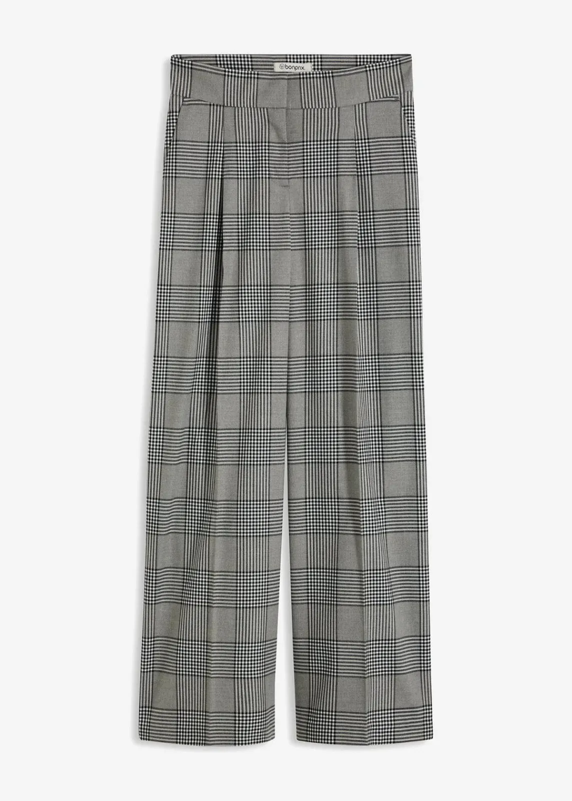 bonprix Bekleidung·Kleider|Zweiteiler & Sets|karierte Marlenehose grau kariert