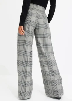 bonprix Bekleidung·Kleider|Zweiteiler & Sets|karierte Marlenehose grau kariert