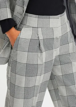 bonprix Bekleidung·Kleider|Zweiteiler & Sets|karierte Marlenehose grau kariert