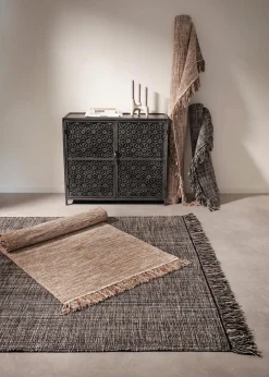 bonprix Kelim-Teppiche|Flachgewebe-Teppiche|Kelim-Teppich mit Fransen natur