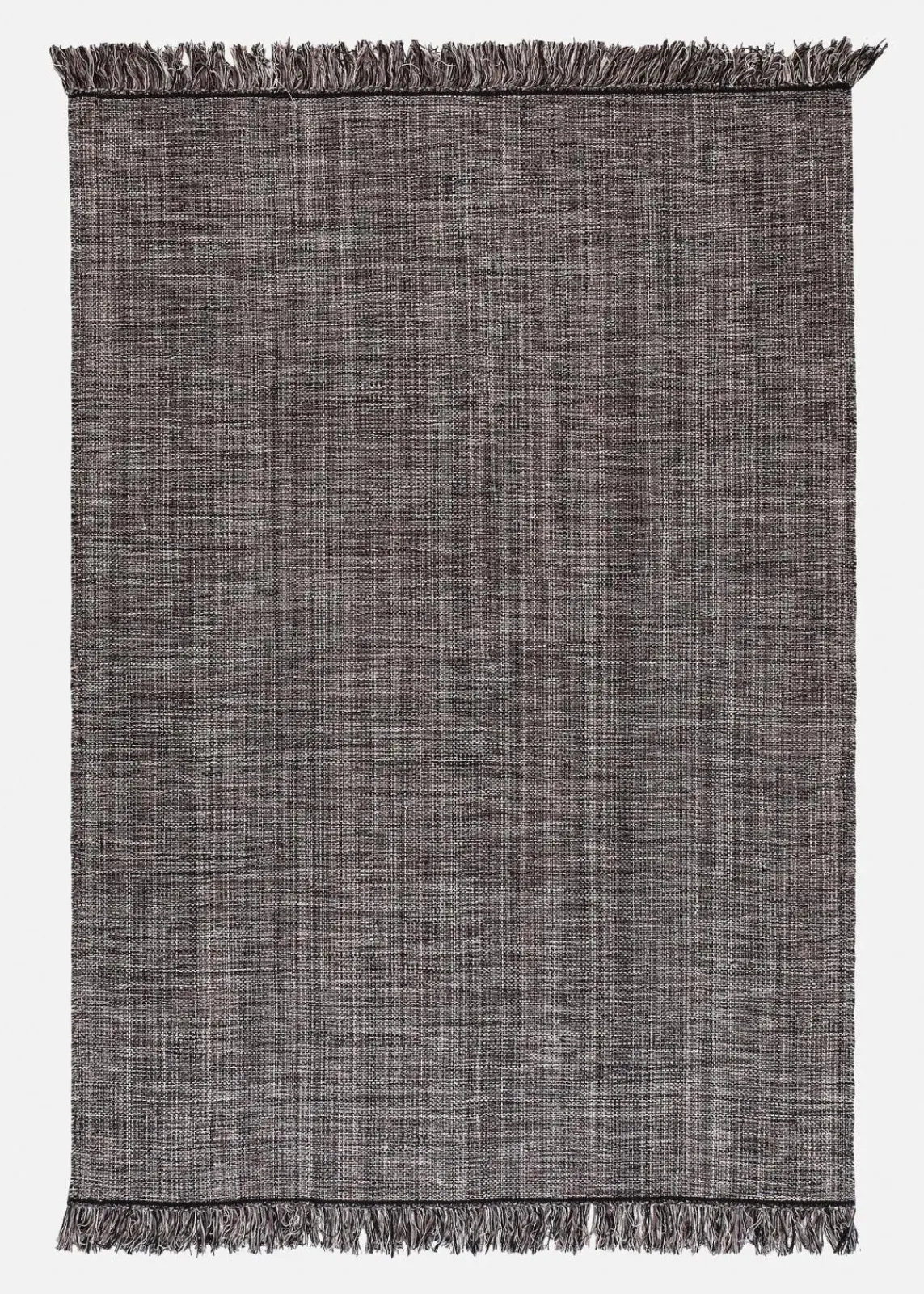 bonprix Flachgewebe-Teppiche|Kelim-Teppiche|Kelim-Teppich mit Fransen anthrazit