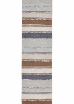 bonprix Kelim-Teppiche|Flachgewebe-Teppiche|Kelim-Teppich mit Streifen in sanften Naturtönen grau/natur