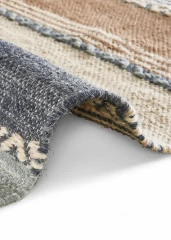 bonprix Kelim-Teppiche|Flachgewebe-Teppiche|Kelim-Teppich mit Streifen in sanften Naturtönen grau/natur