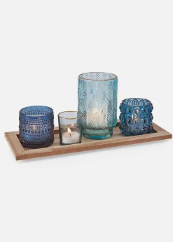 Kerzentablett mit 4 Teelichtgläsern|bonprix Hot