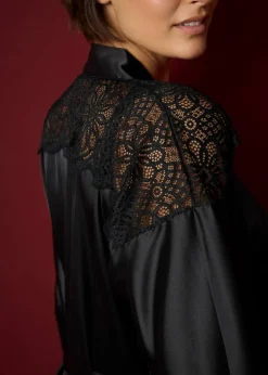 bonprix Wäsche·Dessous|Wäsche·Bademäntel|Kimono schwarz