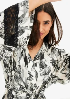 Kimono Bademantel aus softem Viskose-Mix|bonprix Clearance