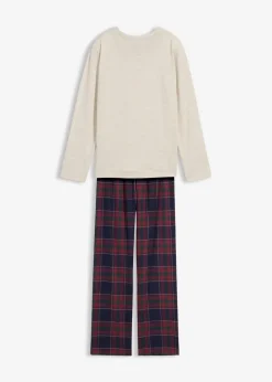 Kinder Pyjama mit Flanellhose aus weicher Baumwolle|bonprix Clearance