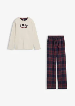 Kinder Pyjama mit Flanellhose aus weicher Baumwolle|bonprix Clearance