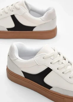 bonprix Mädchen·Sneaker|Jungen·Sneaker|Kinder Sneaker wollweiß/schwarz