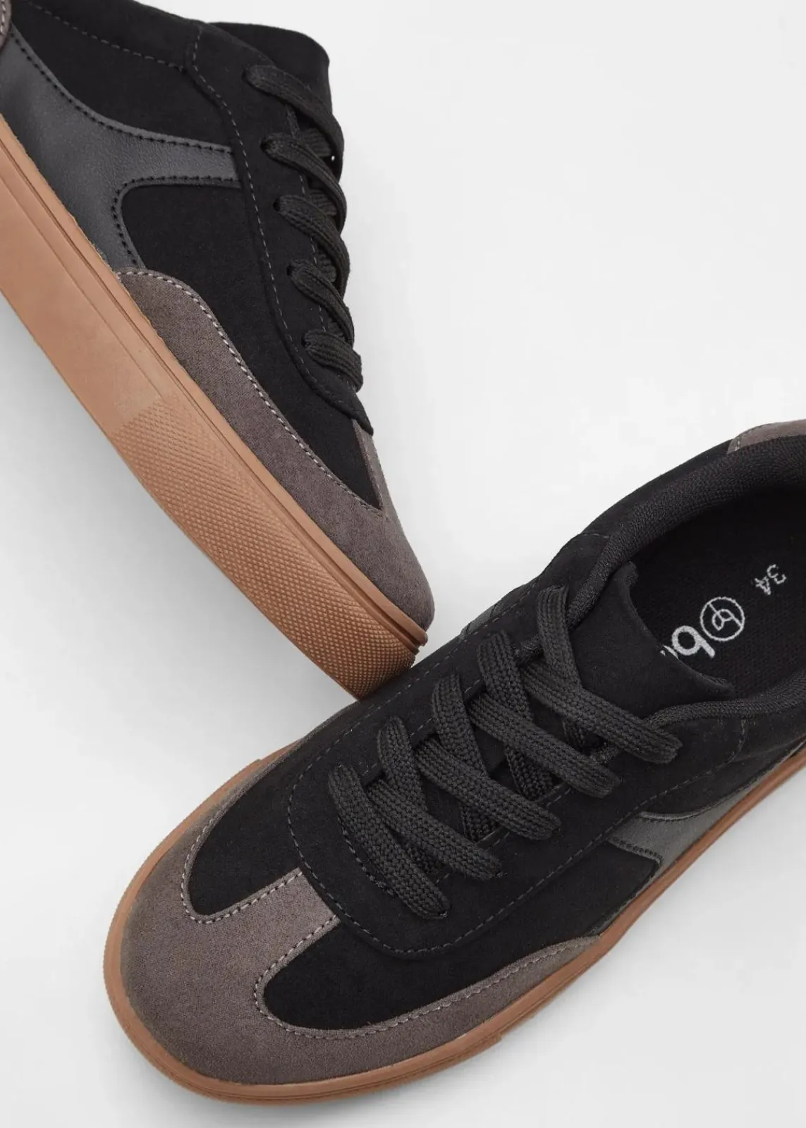 bonprix Jungen·Sneaker|Mädchen·Sneaker|Kinder Sneaker schwarz/grau