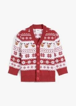 Kinder Strickjacke mit Weihnachtsmotiv|bonprix Hot
