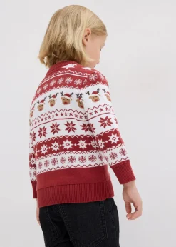 Kinder Strickjacke mit Weihnachtsmotiv|bonprix Hot