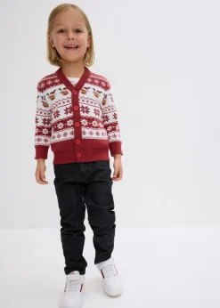 Kinder Strickjacke mit Weihnachtsmotiv|bonprix Hot