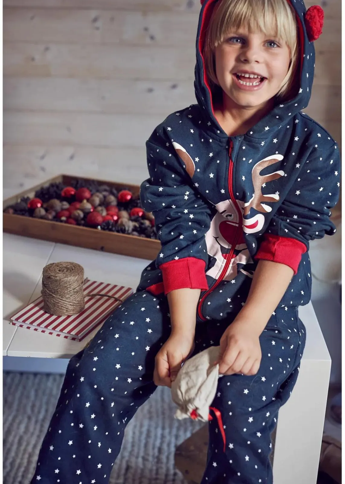 bonprix Jungen·Nachtwäsche|Mädchen·Nachtwäsche|Kinder Sweatoverall dunkelblau