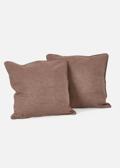 bonprix Kissenbezüge|Kissenbezüge|Kissenbezug inkl.Füllung mit Struktur (2er Pack) mocca