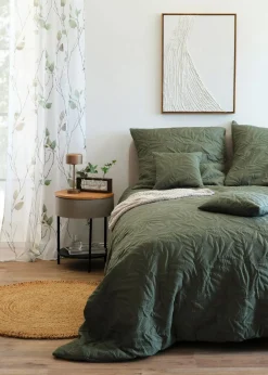 bonprix Kissen & Tagesdecken|Kissenbezüge|Kissenbezug mit Blätter Design grün