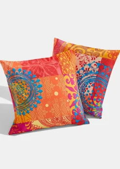 bonprix Kissen & Tagesdecken|Kissenbezüge|Kissenbezug mit Patchwork Druck (2er Pack) multi
