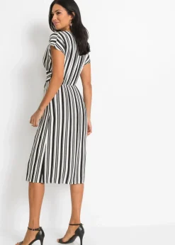 bonprix Nachhaltigere Materialien|Kleider|Kleid schwarz/weiß gestreift