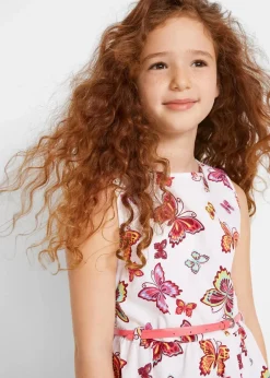 bonprix Mädchen 9-16 Jahre·Kleider & Jumpsuits|Kleid + Gürtel + Bolero (3-tlg. Set) weiß/hellpink