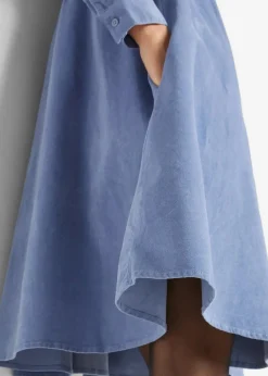 bonprix Bekleidung·Pullover & Strickjacken|Kleider|Kleid aus Baumwollcord mattblau